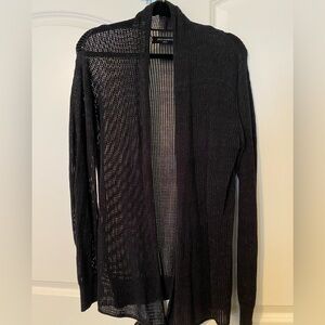 All Saints Black Open-Knit Cardigan